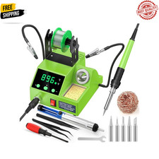 Soldering Station, 100W Digital Display Soldering Iron Station Kit with 2 Helpin