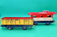 Vintage Marx O Gauge Tin Litho Train Car Lot B O 241708 Gondola NYC 20102 Cabse
