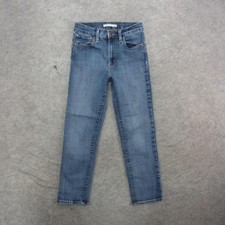 Levis 724 High Rise Straight Jeans Womens 27 Blue Denim Stretch Slim Medium Wash