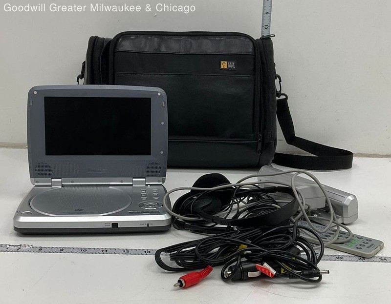 Vintage Mintek 7" TFT Monitor Portable DVD Video Player w/ Manual & Accessories