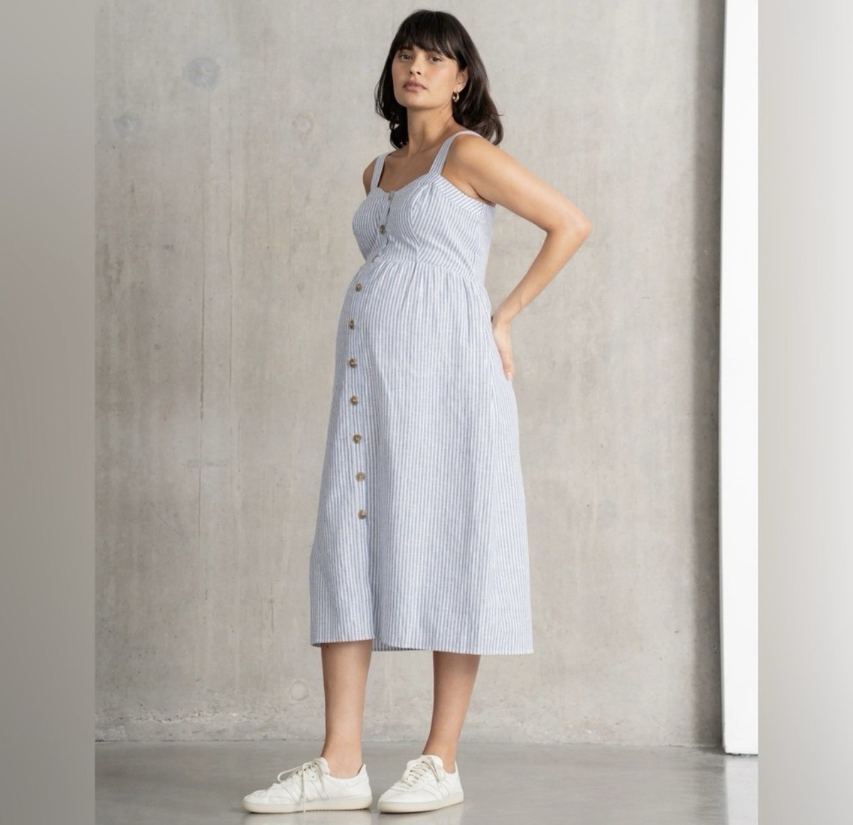 New with Tags Seraphine Maternity Nursing Dress Linen Cotton