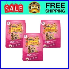 Purina Friskies Dry Cat Food Gravy Swirl'd with Flavors of Chicken,3pack