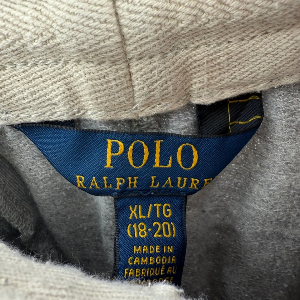 Polo Ralph Lauren Big Pony Boys Gray Sweat Shorts XL (18-20) Casual - Image 4 of 4