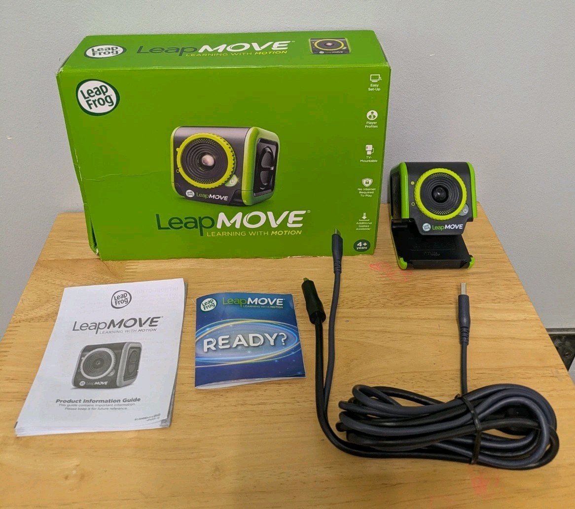 Leap Frog LeapMove Plug in the Leap Move Controller Jump into Games on Front TV