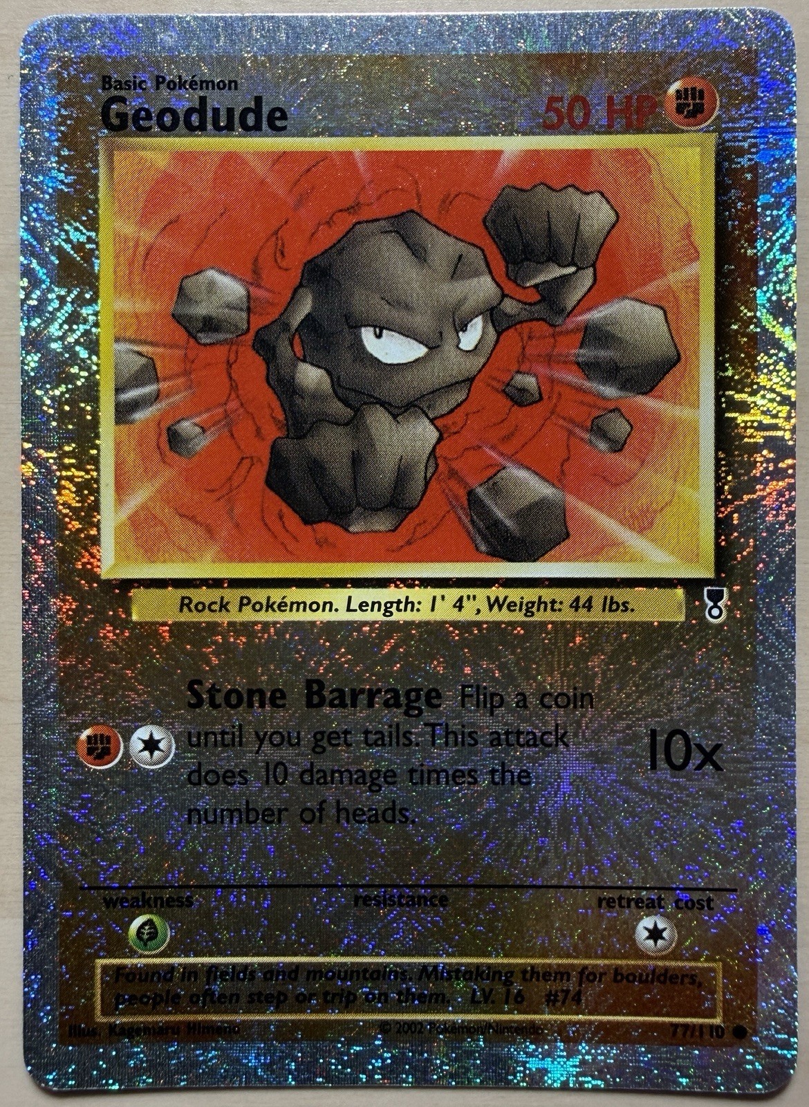 Pokemon Geodude Reverse Foil - 77/110 Legendary Collection NM/MINT
