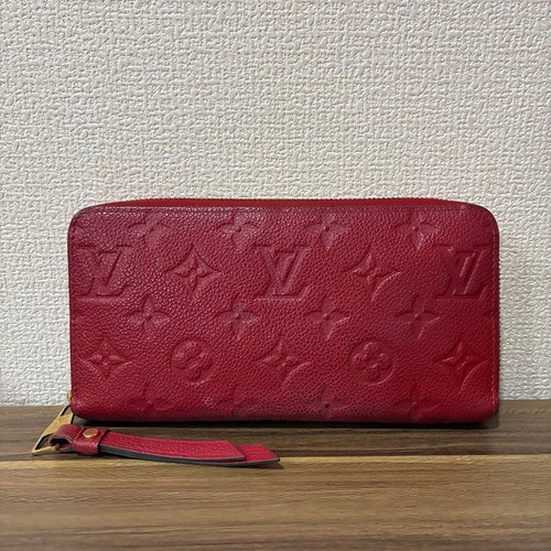 Louis Vuitton Empreinte Zippy Wallet Red Monogram Used From Japan