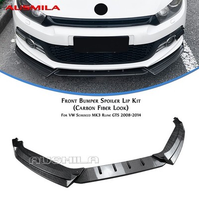 Front Bumper Spoiler Lip Kit For VW Scirocco MK3 Early Rline GTS 2008-2014 2009