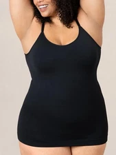 Shapermint Essentials All Day Every Day Scoop Neck Cami in Black - Size XL