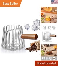 Dishwasher Safe 6 oz Espresso Shots Glass with V-Shaped Mouth Ergonomic Handle