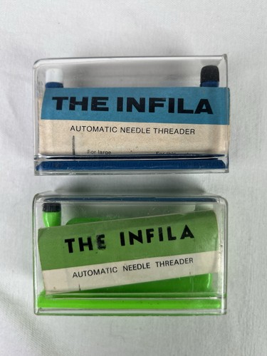 Infila Automatic Needle Threader Sewing Vintage Lot Of 2 With Instructions