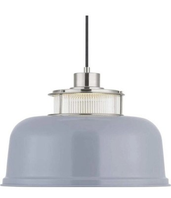 Progress lighting P500347-009 Brant Point  Nickel Pendant w/ White Metal Shade