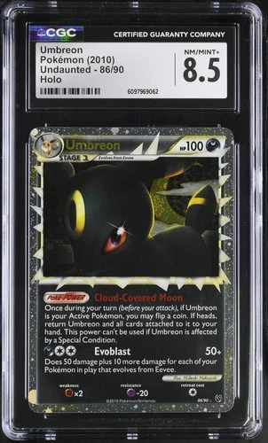 CGC 8.5 Umbreon 2010 Undaunted 86/90 Holo Pokemon Card