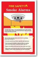 NEW Safety Cautionary POSTER - Fire Safety - Smoke Alarm