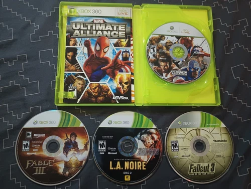 Xbox 360 Marvel Ultimate Alliance Fable III Fallout 3 L.A. Noire