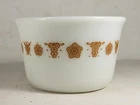 Vintage Pyrex Butterfly Gold #30. Bowl, Custard Dish, Sugar.