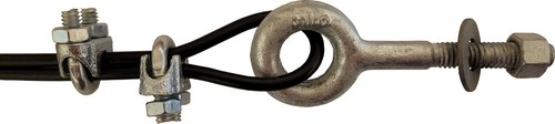 Eye Bolt One Pack 3/8" x 2.5" Drop Forged Hot-Dipped Galvanized Eyebolt - Picture 3 of 5