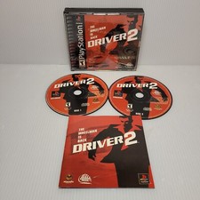 DRIVER 2 (Playstation 1 PS1, Black Label, 2 Disc) Complete w/ Manual CIB TESTED 