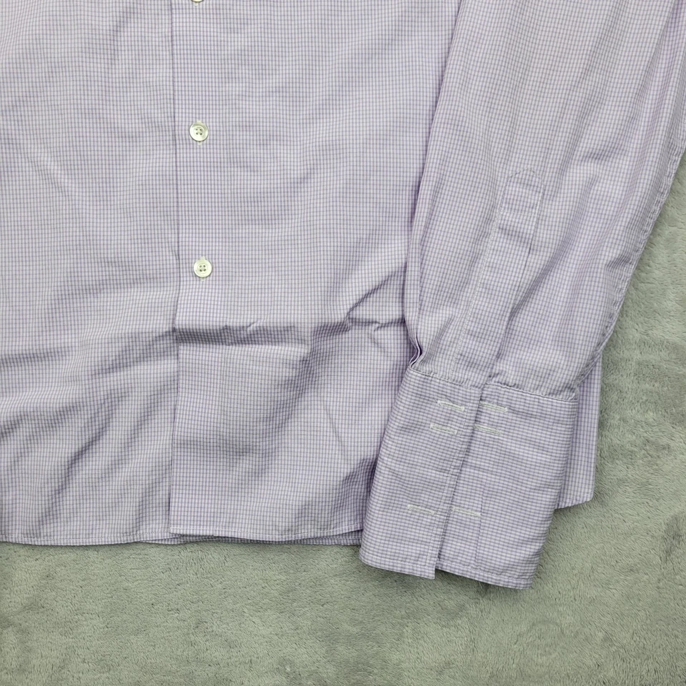 Savile Row Shirt Mens 43/17 Dress Oxford Button Up Luxury 2 Folds 120 Adult XL - Image 3 of 4