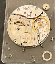 Vintage Piaget Cal 9P Watch Movement Parts/Repair 18j Swiss