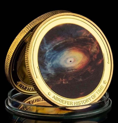 Stephen Hawking Commemorative Gold Coin - Planets Galaxy Earth Milky Way - 第 1/2 張圖片