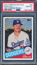 GAVIN LUX 2020 Topps Series 1 SILVER PACK 1985 Promo PSA 10 RC Chrome LA Dodgers