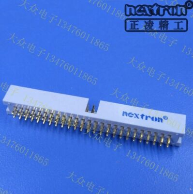 4PCS nextron DC3-50P 3U gold 2.54mm Straight Male Shrouded header IDC Socket #W4
