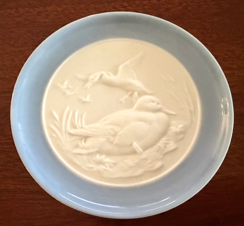 LLADRO vintage Ducks Design 4" Mini Plate, Ring Dish Made in Spain, Dated 1992