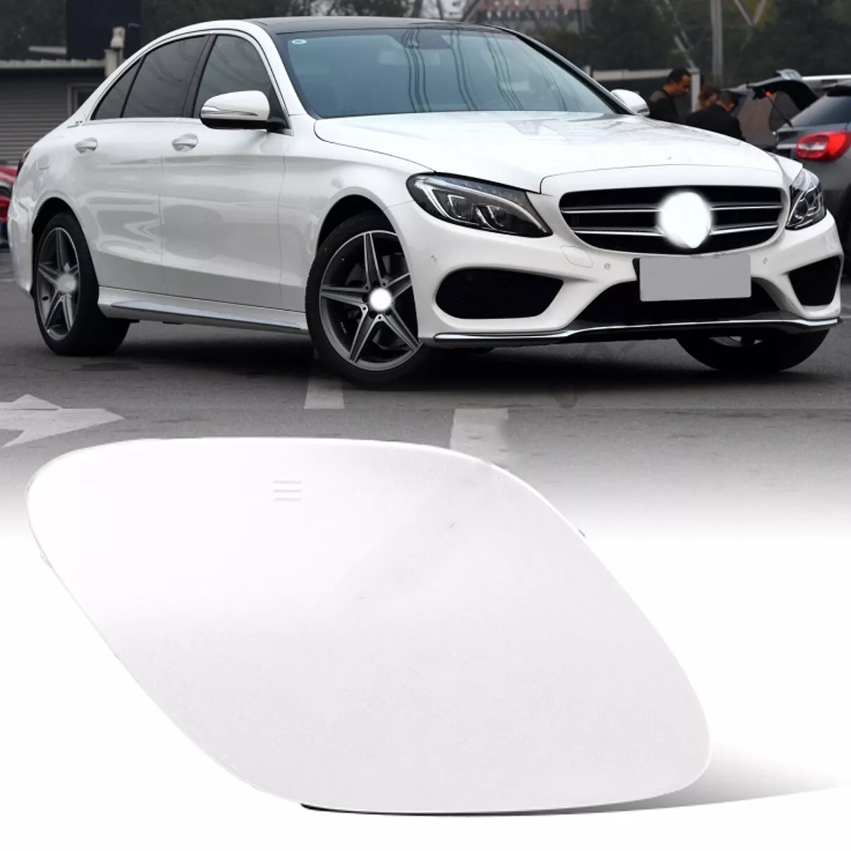 Mercedes W205 C300 C400 AMG Front Bumper Tow Hook Cover 2015-2018