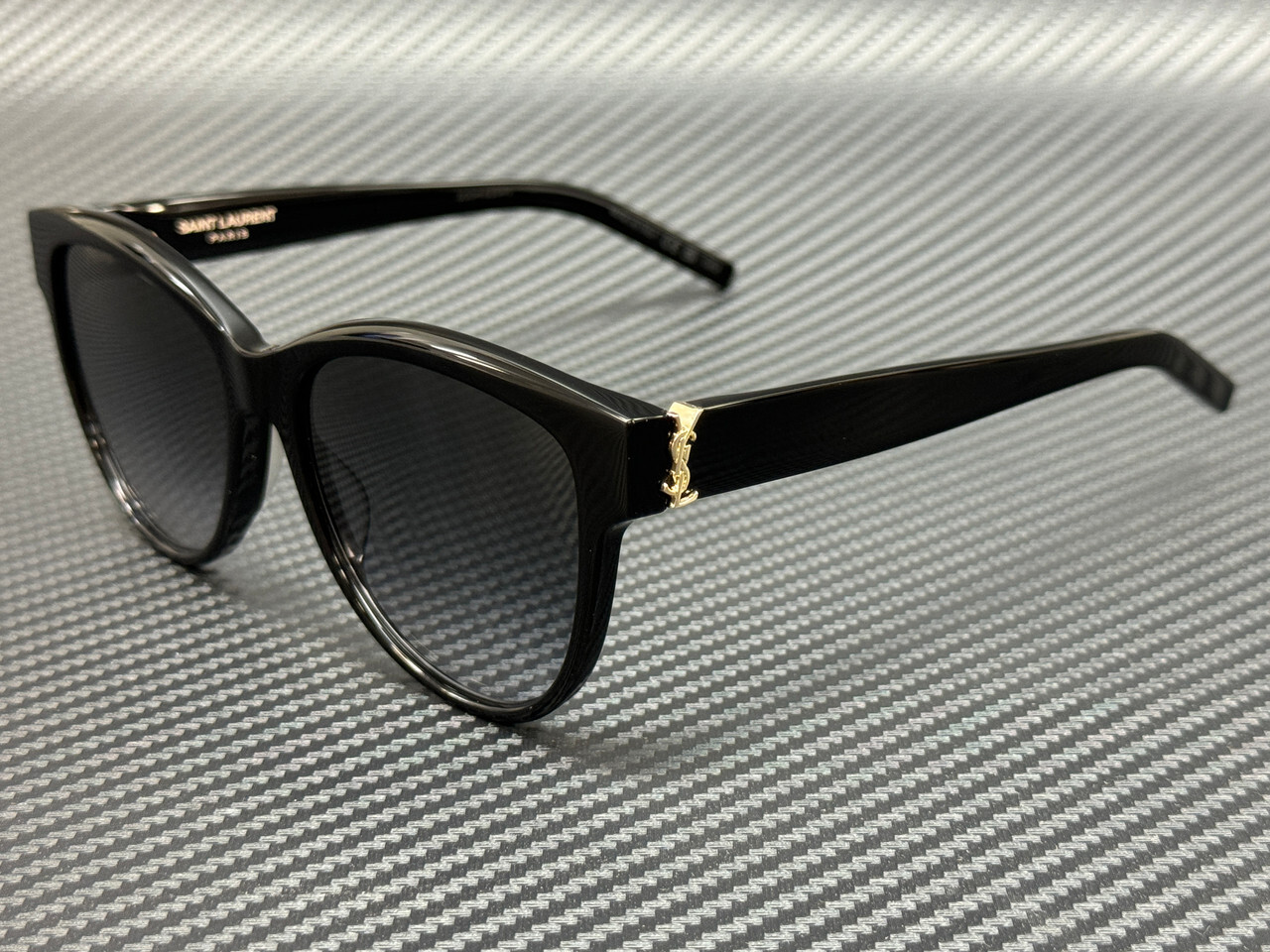 Occhiali da sole SAINT LAURENT SL M107 002 nero grigio sfumato medio 55 mm