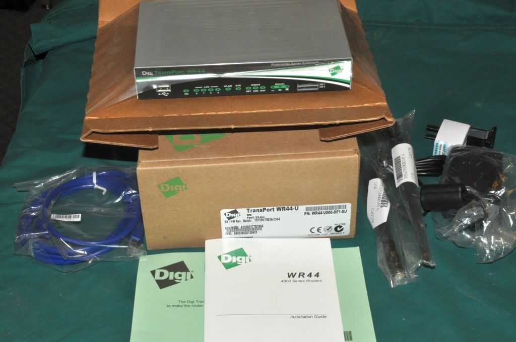 Digi Transport WR44-U WiFi Dual Antenna Router WR44-U800-DE1-SU 4-Port ...