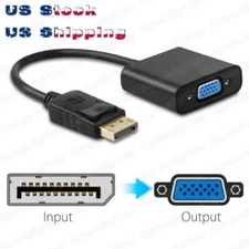 Display Port dp to VGA Adapter cable displayport to vga cord 1080P for dell hp