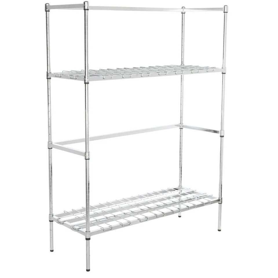 Prateleira de arame cromado 4 barris 18" x 48" x 64" barra completa meia cerveja Kegerator - Imagem 4 de 4