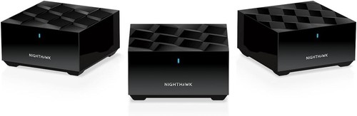 NETGEAR Nighthawk Tri-Band Whole Home Mesh WiFi 6 System (MK73S) – Router + 2 Sa