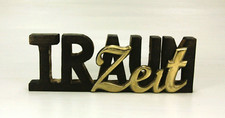 dekorativer Schriftzug TRAUMZEIT aus Holz und Aluminium NEU!
