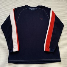 Vintage 90s Tommy Hilfiger Fleece Pullover Sweater L Made in USA