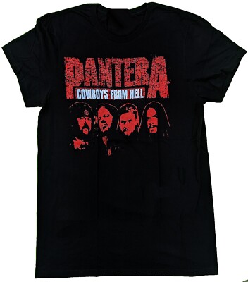Pantera Cowboys From Hell Mens Black Band T-Shirt New Tee