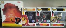 Lion King Funko Pop Exclusive Lot (4): Mufasa (#495, #495) Rafiki#551, Simba#547