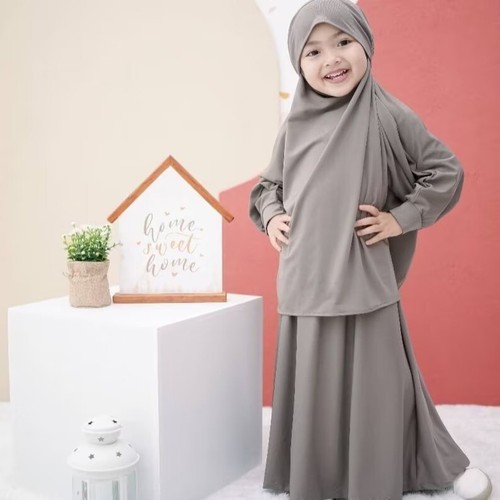 Kids or Children or Girls Jilbab Abaya or Burqa All Color Crape Firdous Premium - Picture 7 of 23