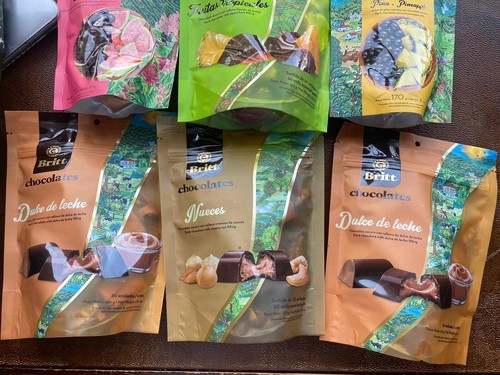 Britt Chocolate Pack of 6- 2 Dulce de Leche, 1 Nueces, 1 Pineapple, Tropical Fru - Picture 4 of 4