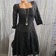 Kleid Cocktailkleid Eventkleid Ashley Brooke Heine  36 schwarz Spitze NEU (555)