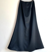Scott McClintock Y2K vintage black maxi skirt 4 satin long evenin cocktail party
