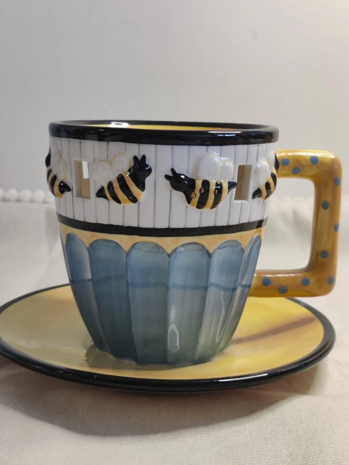 Our America Debbie Mumm Teacup Tart Warmer 8705 Buzzin' By - Изображение 2 из 4