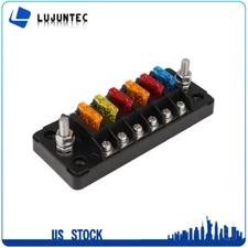 6 Way Blade Fuse Box Block Holder Sticker Labels Kit For Auto Marine Waterproof