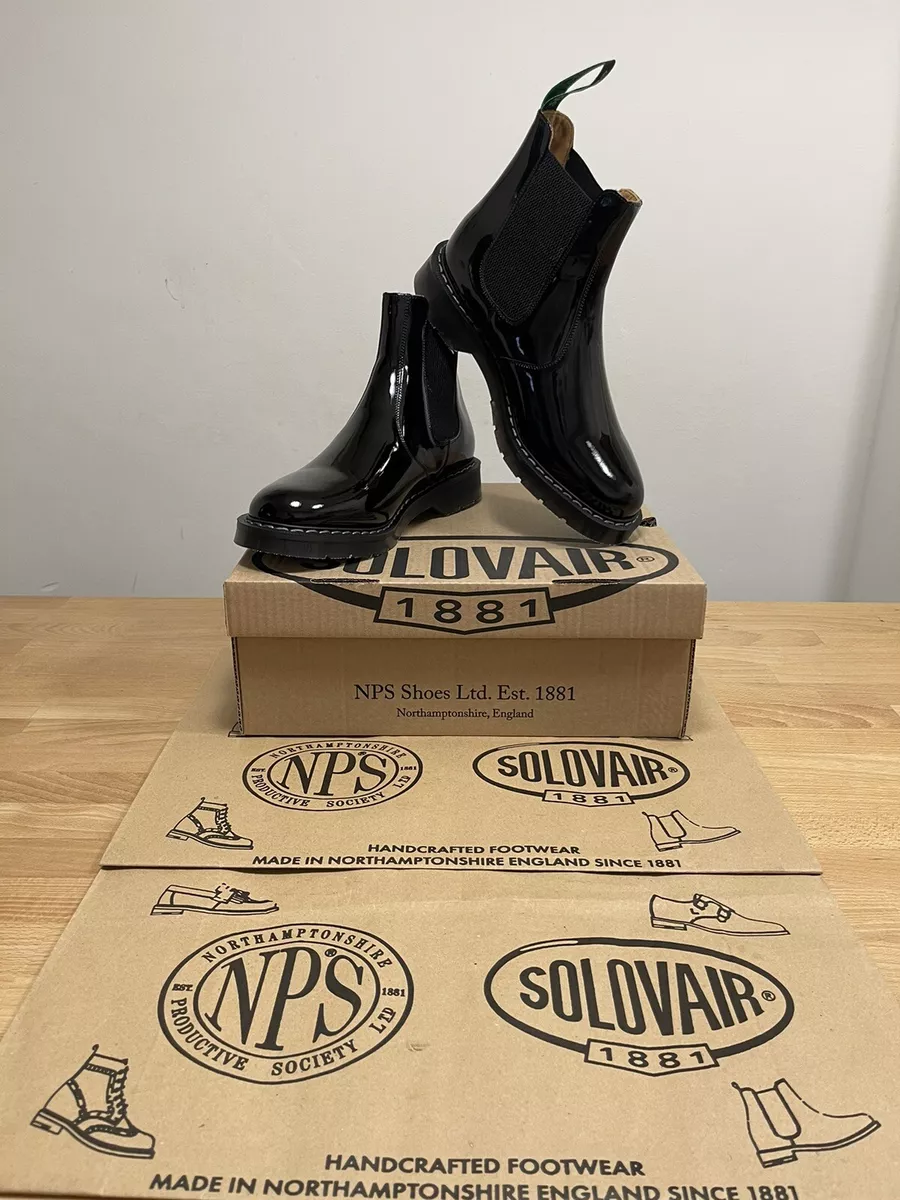 NPS SOLOVAIR Black Patent Chelsea Dealer Boot! SizeUK9! New!Only
