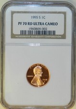 PR 70 Graded 1995 Lincoln Memorial Small Cents (1959-2008