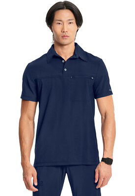 Navy Cherokee Scrubs Infinity Mens Polo Shirt CK825A NYPS Antimicrobial