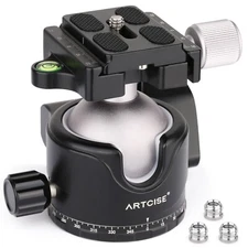 CNC  Tripod Head 46MM Ball Head with Arca Swiss Quick Release Plate for Tripod