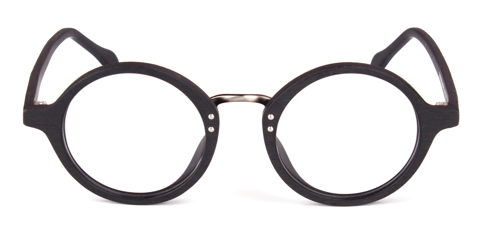 Agstum Round Optical Handmade Vintage Retro Wood Frame Eyeglass Frames Specta