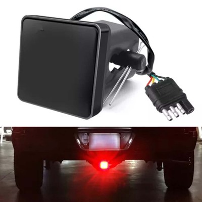 New Smoked 15-LED Brake Light DRL Trailer Hitch Cover Fit 2'' Towing & Hauling