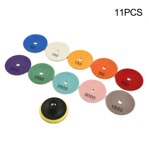 Lot De 4 Tampons à Main Diamant Pour Polir Béton, Pierre, Verre - Grains 60# 100# 200# 400# - POHOVE